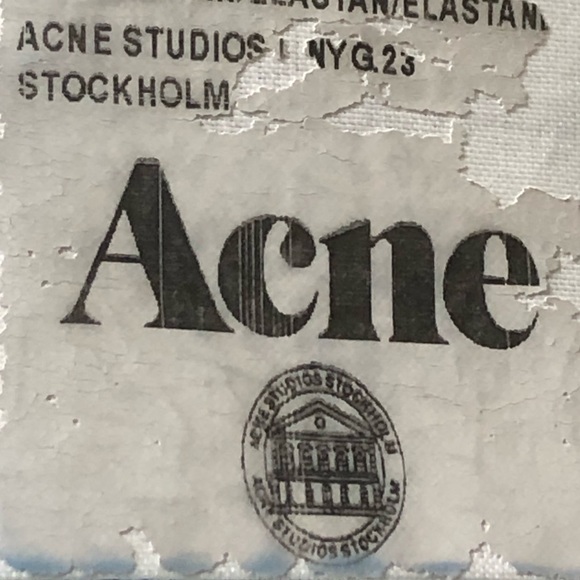 ACNE STUDIOS Women Blue ‘SKIN 5 USED BLUE’ Skinny Low Rise Jeans Sz 27/32 - Picture 9 of 16